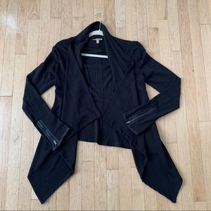 Anthropologie Black Wrap Sweater